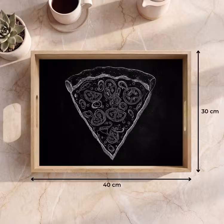 Vassoio - Suggerimento per la pizza - Farciture - Disegno a gesso — 7