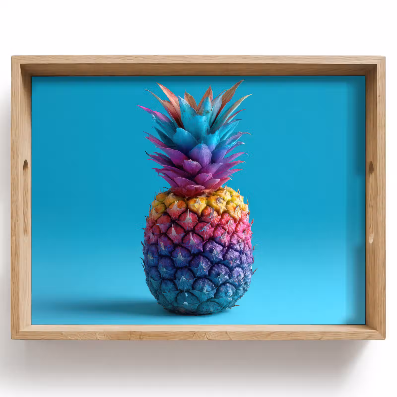 Vassoio - Ananas - Arcobaleno - Blu - Pop art — 1