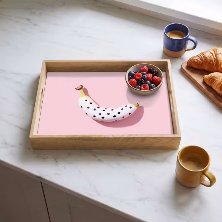 Vassoio - Banana - Puntini - rosa — 3
