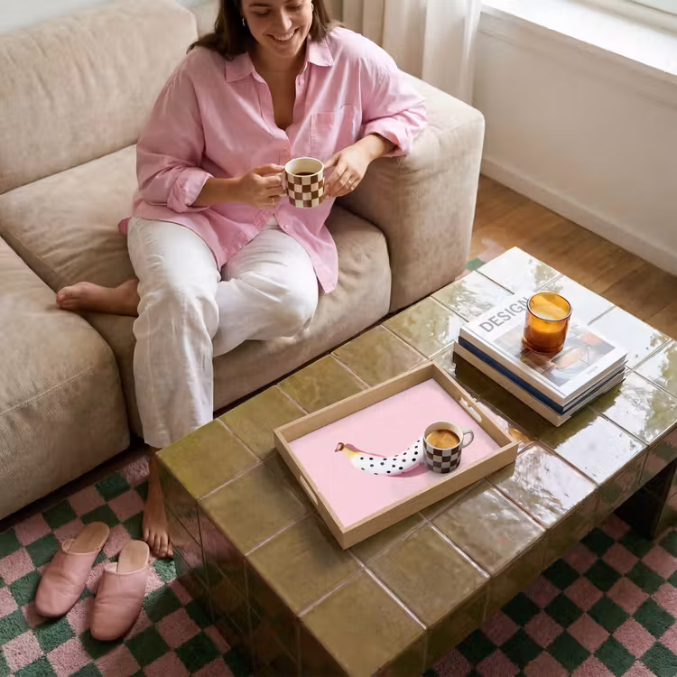 Vassoio - Banana - Puntini - rosa — 4