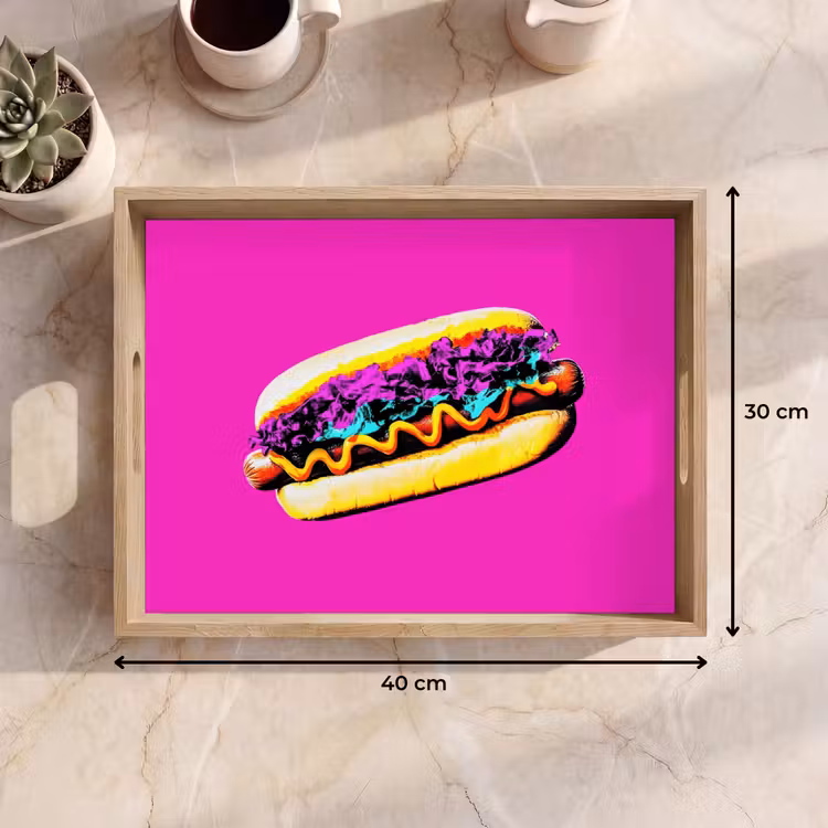 Vassoio - Hot dog - Rosa - Retro — 7