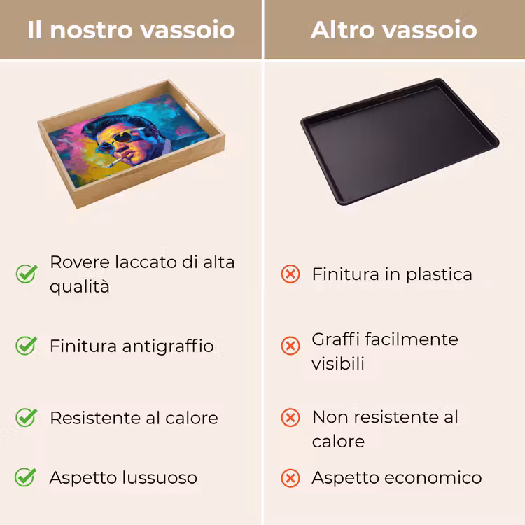 Vassoio - Ritratto - Sigaretta - Colorato - Occhiali — 9