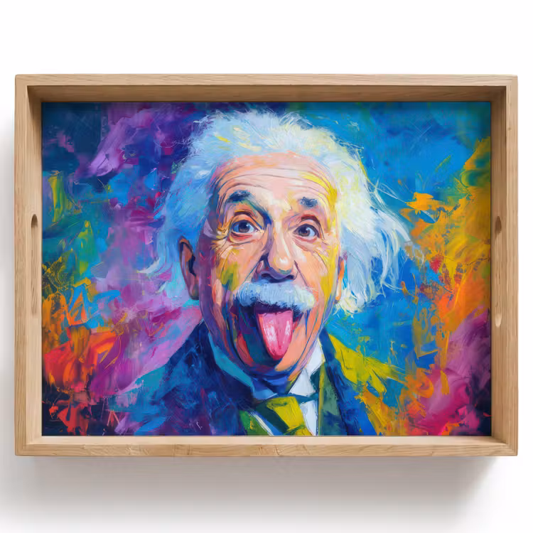Vassoio - Uomo anziano - Espressivo - Colorato — 1