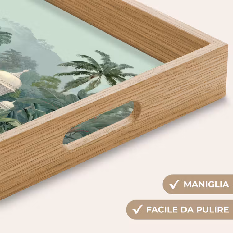 Vassoio - Giardino tropicale - Edificio a cupola - Fiori — 8