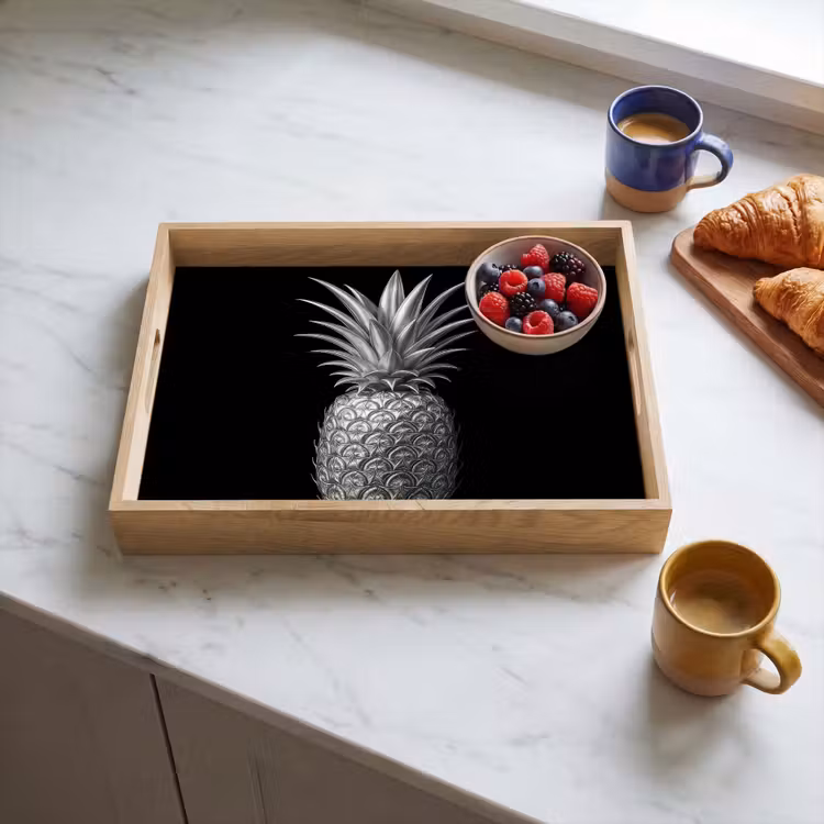 Vassoio - Ananas - Dettagli - Foglie — 3