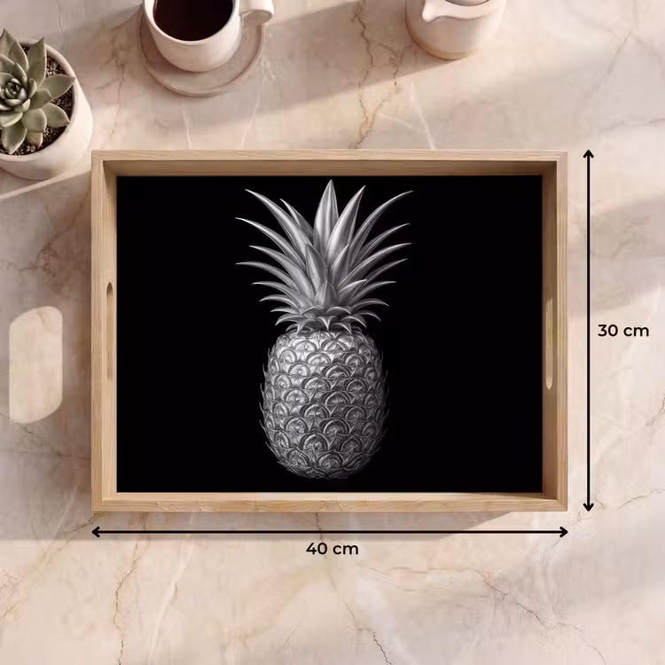 Vassoio - Ananas - Dettagli - Foglie — 7