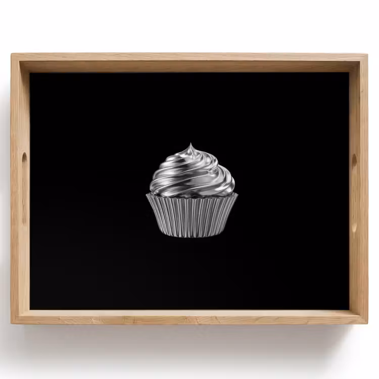 Vassoio - Cupcake - Lussuoso - Argento — 1