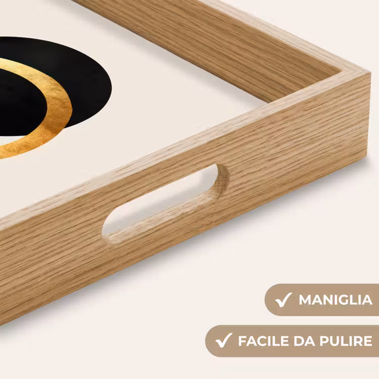 Vassoio - Disegno astratto - Cerchio nero - Macchie di vernice — 8