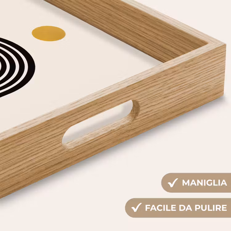 Vassoio - Minimalista - Fiocco nero - Cerchio d'oro — 8