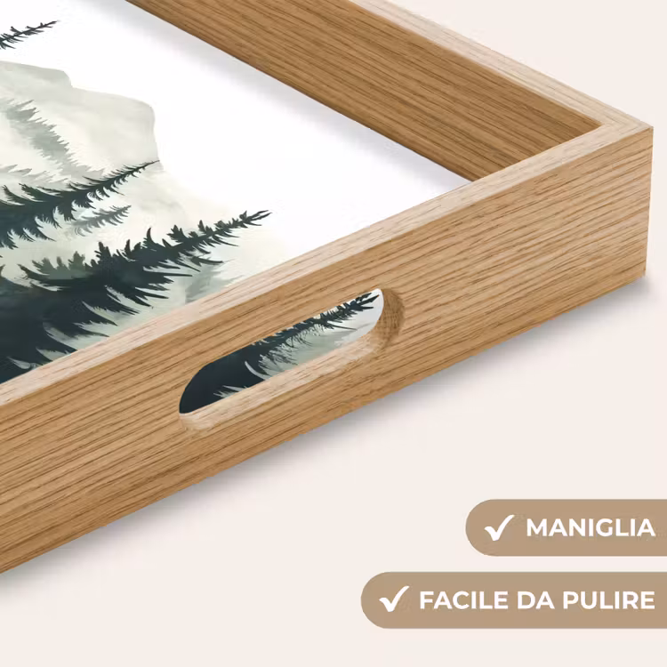 Vassoio - Sentiero - Alberi - Foresta - Illustrazione — 8