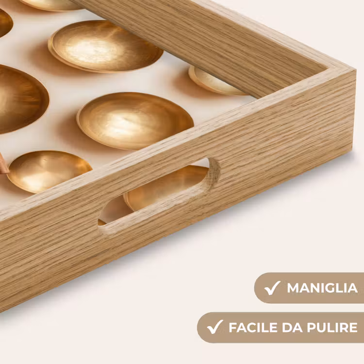 Vassoio - Simmetrico - Oro - Bronzo - Equilibrio — 8