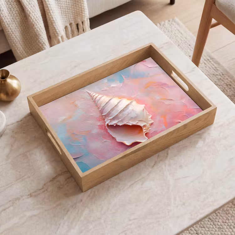 Vassoio - Conchiglia - Pastello - Rosa — 2
