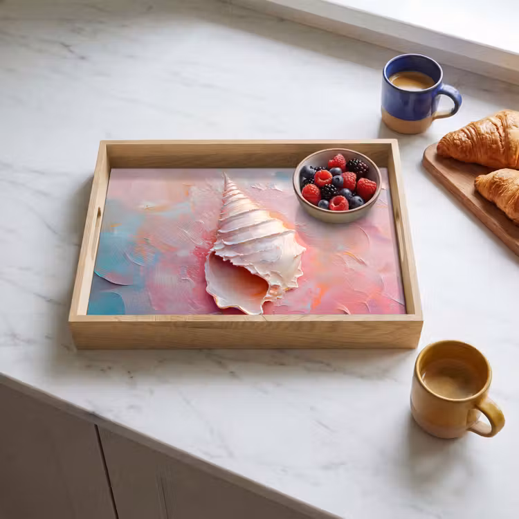 Vassoio - Conchiglia - Pastello - Rosa — 3