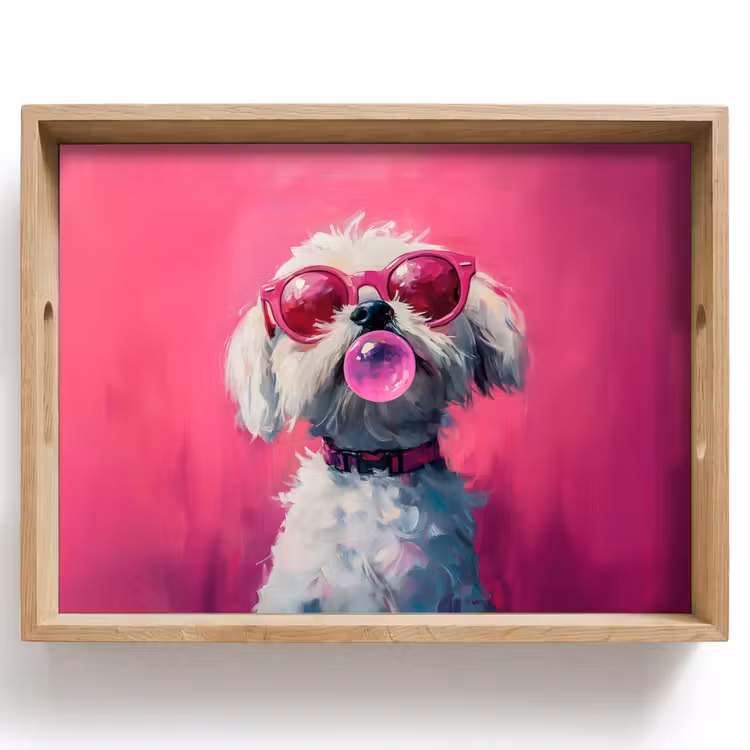 Vassoio - Rosa - Cane - Bolla — 1