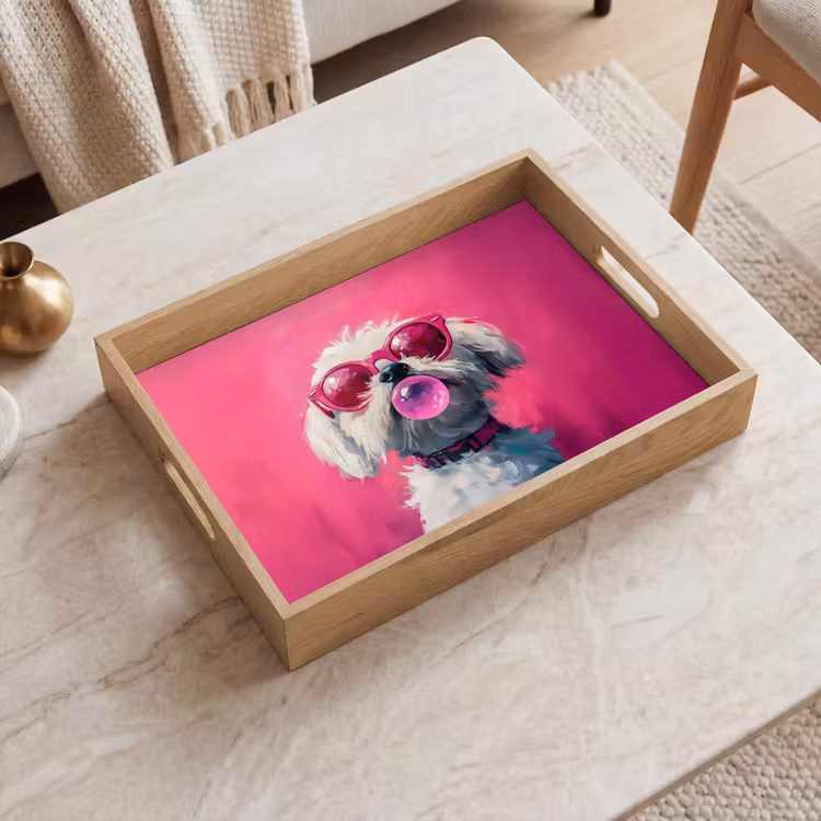 Vassoio - Rosa - Cane - Bolla — 2