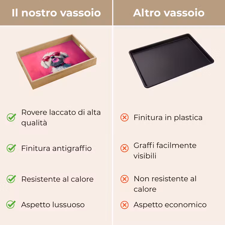 Vassoio - Rosa - Cane - Bolla — 9