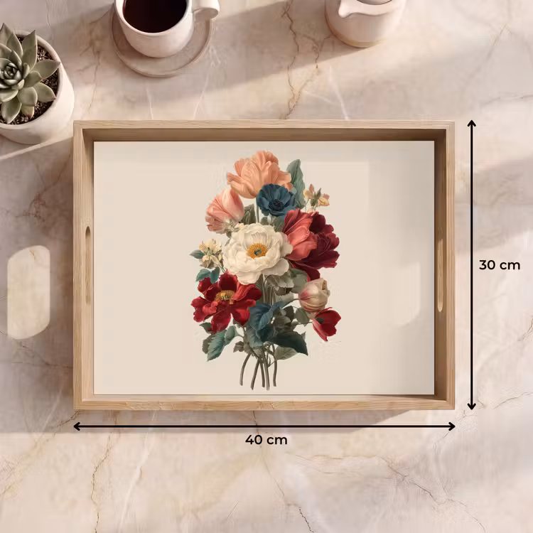 Vassoio - Bouquet - Toni caldi - Elegante — 7