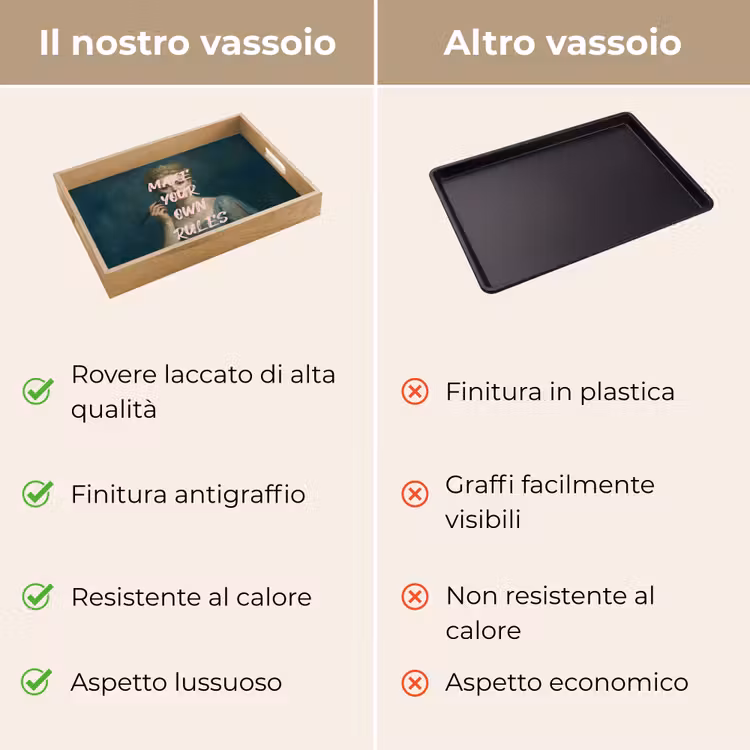 Vassoio - Classico - Ornato - Rosa — 9