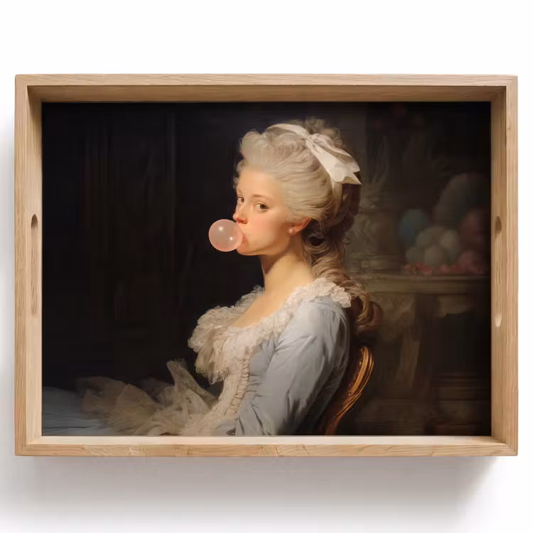 Vassoio - Donna - Abito barocco - Gomma da masticare — 1