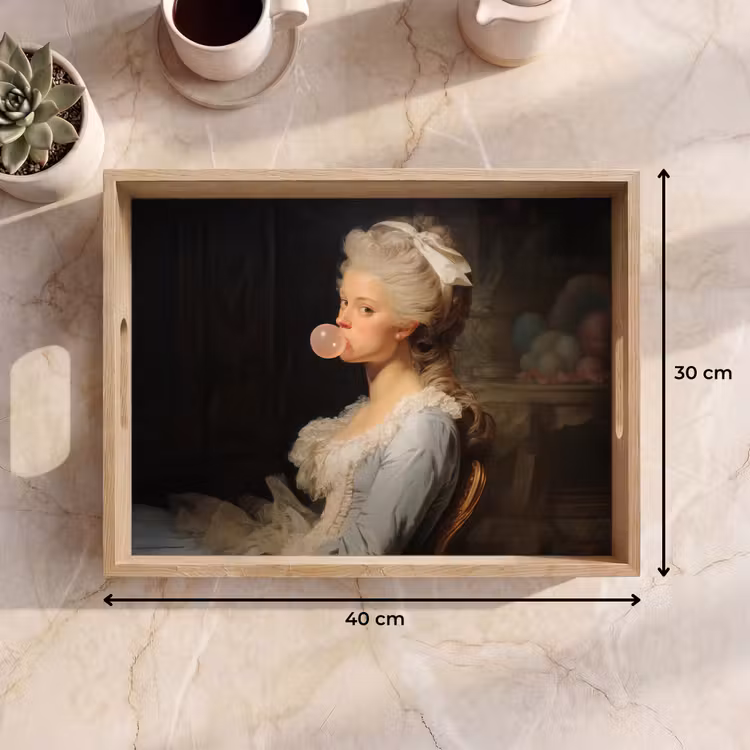Vassoio - Donna - Abito barocco - Gomma da masticare — 7