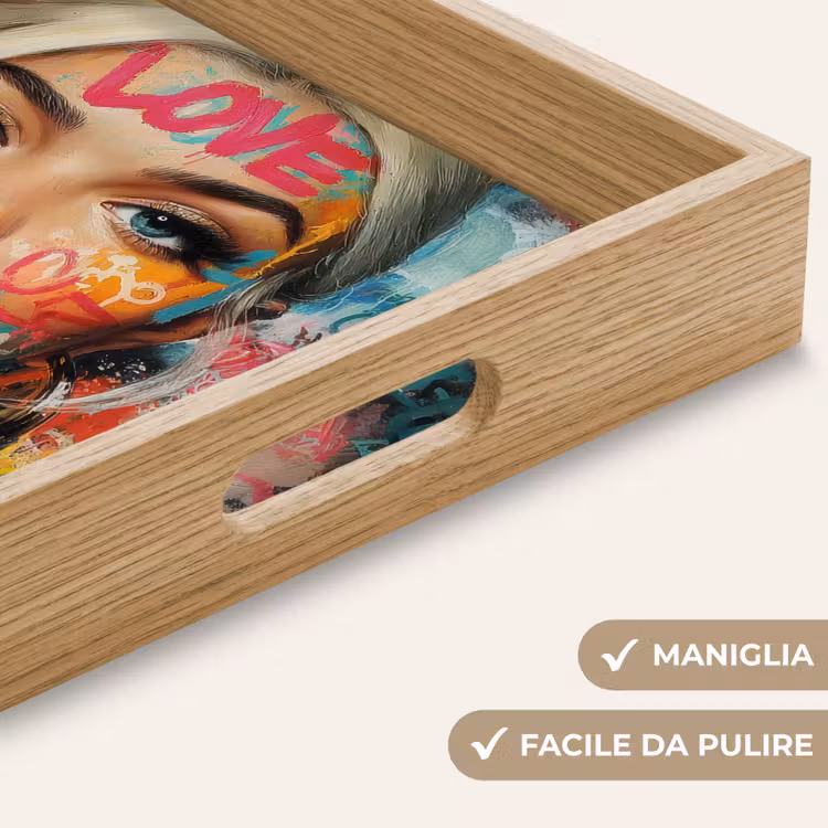 Vassoio - Donna - Gomma da masticare - Graffiti - Amore — 8