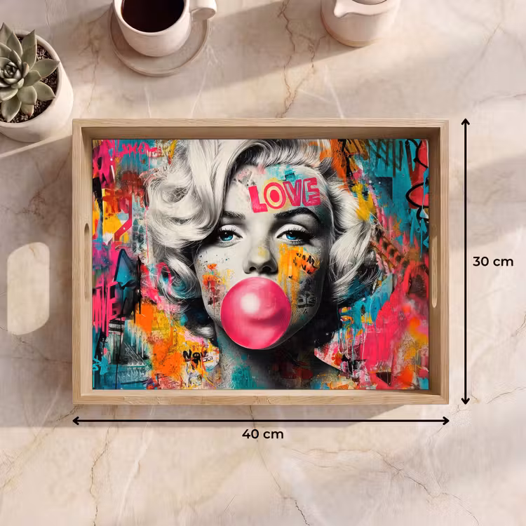 Vassoio - Donna - Gomma da masticare - Graffiti - Colori al neon — 7