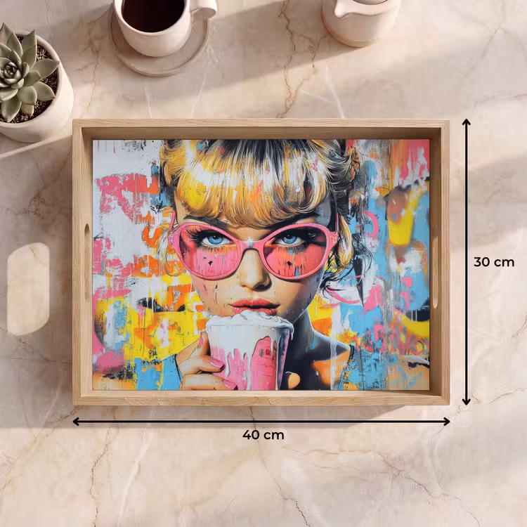 Vassoio - Espressivo - Frullato - Donna - Colori vivaci — 7