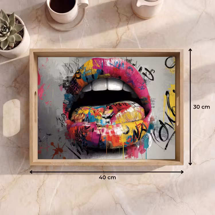 Vassoio - Labbra - Graffiti - Espressivo — 7