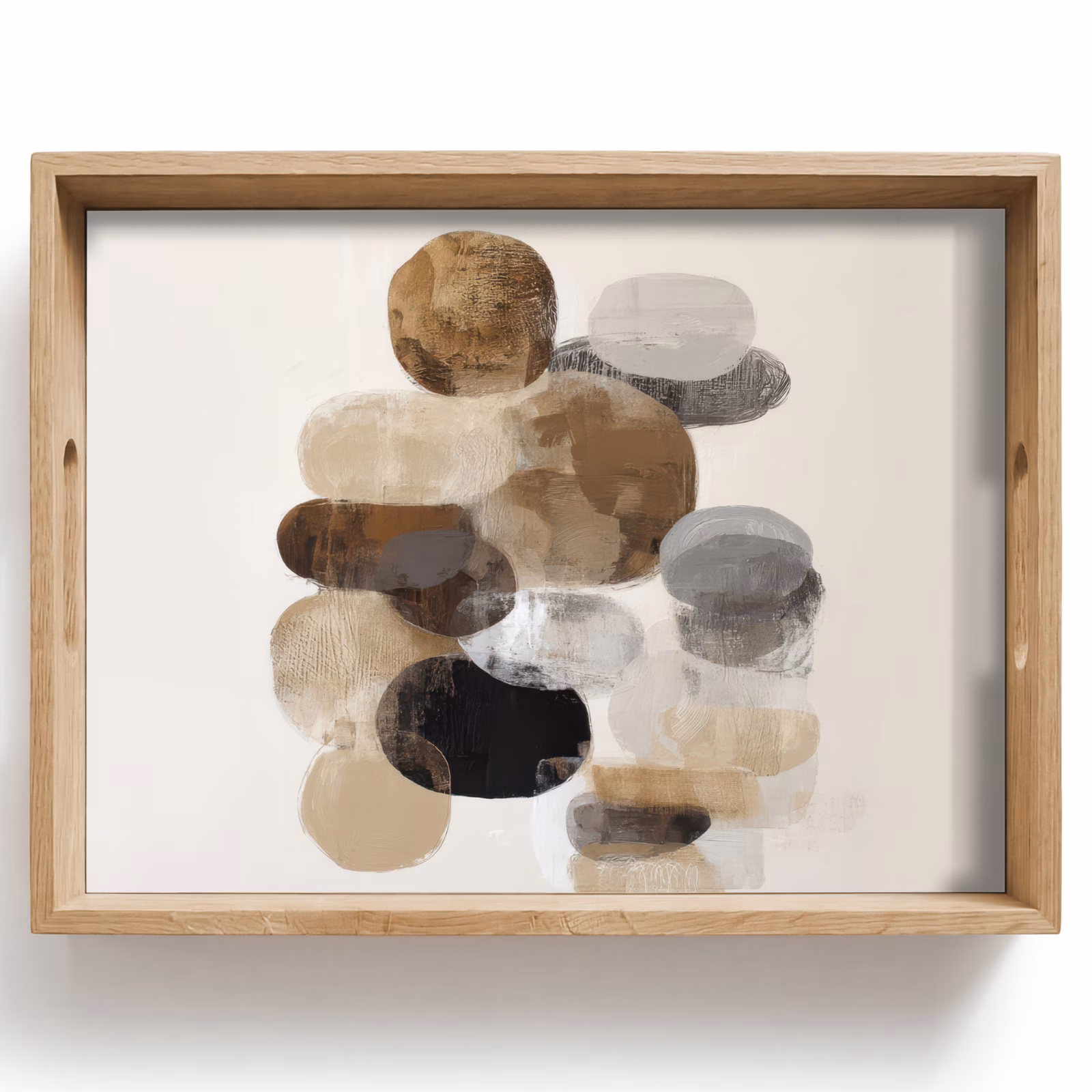 Vassoio - Ovale - Aree di colore - Tratti di pennello — 1
