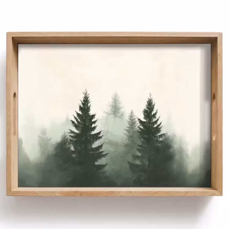 Vassoio - Abete rosso - Alberi - Verde - Beige — 1