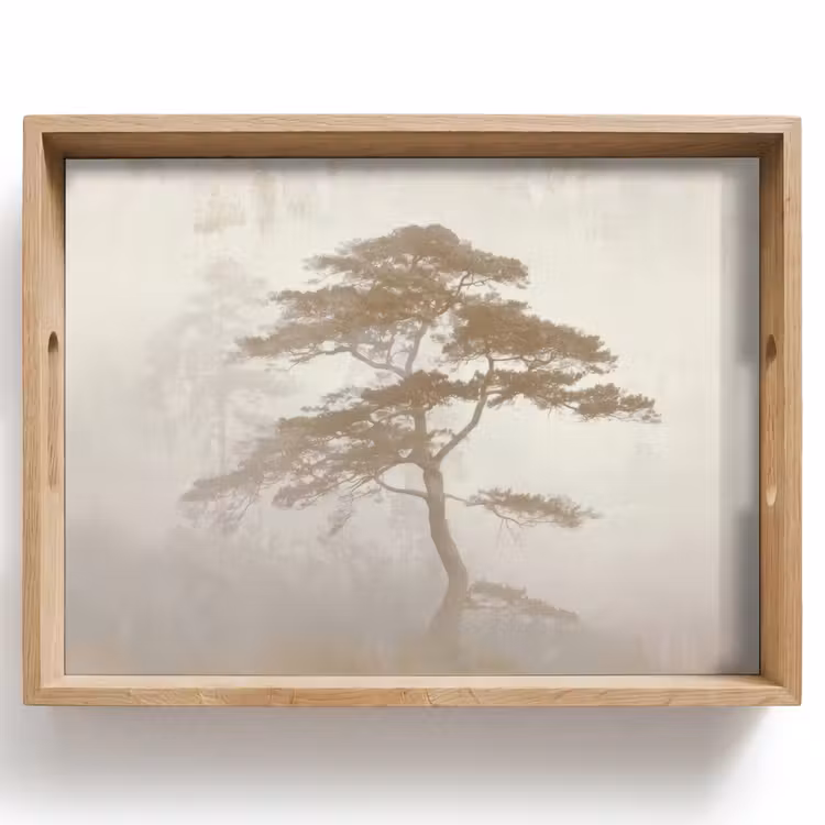 Vassoio - Albero - Stile orientale - Paesaggio — 1