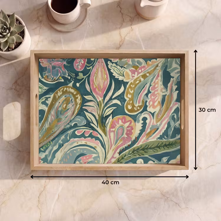 Vassoio - Fantasia - Colorato - Ornato - Verde — 7