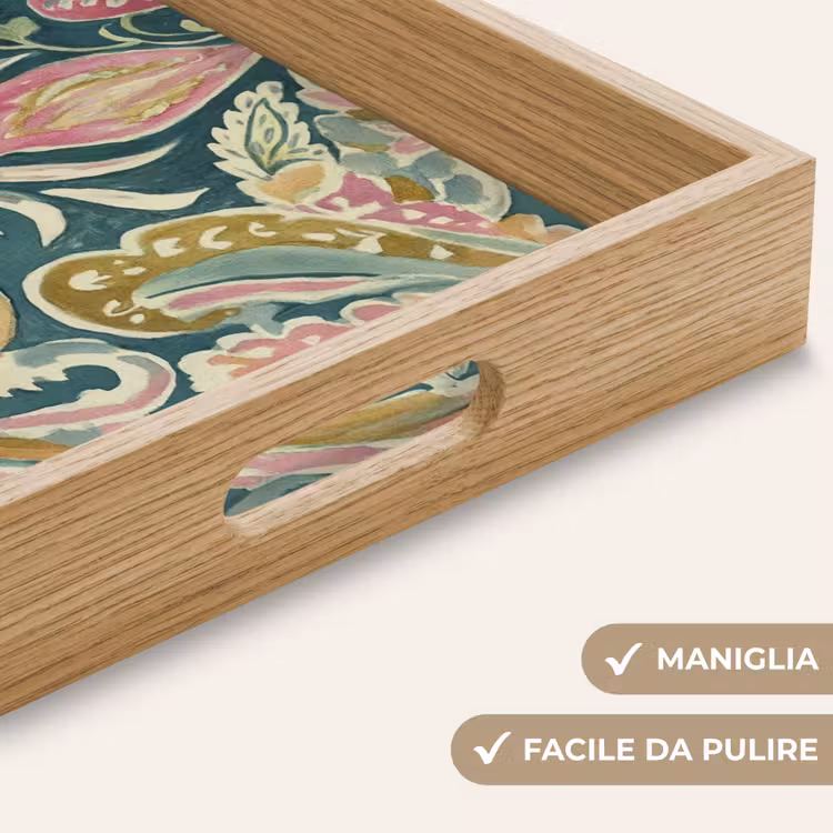 Vassoio - Fantasia - Colorato - Ornato - Verde — 8