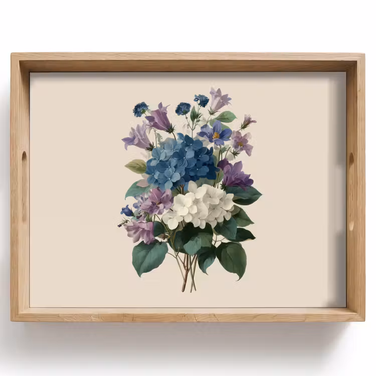 Vassoio - Fiori - Dettagliato - Calmo - Realistico — 1