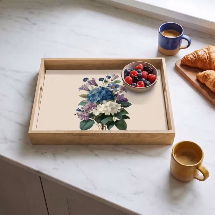 Vassoio - Fiori - Dettagliato - Calmo - Realistico — 3