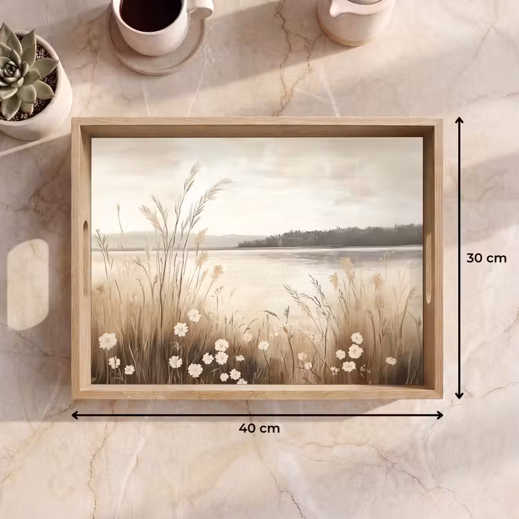 Vassoio - Lago - Acqua - Natura - Beige — 7