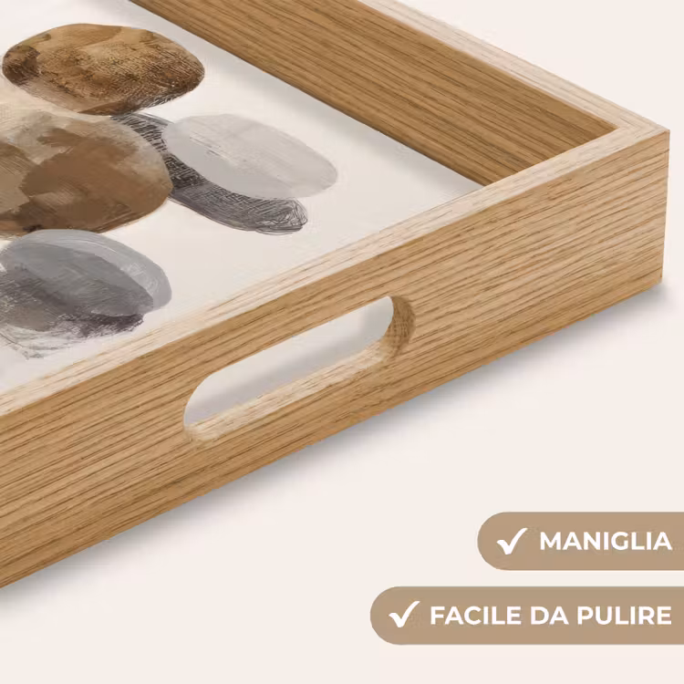 Vassoio - Ovale - Aree di colore - Tratti di pennello — 8