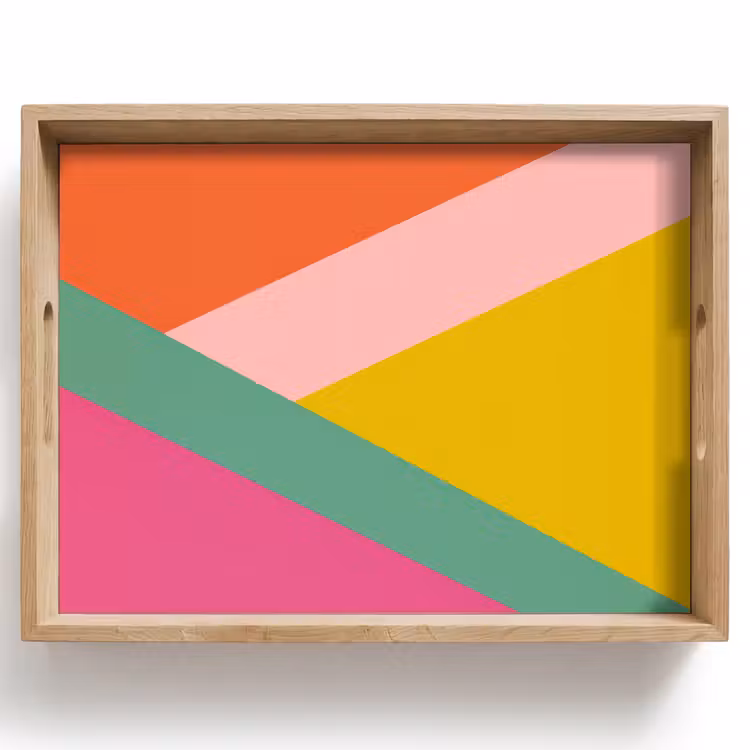Vassoio - Triangoli - Colorati - Astratti — 1