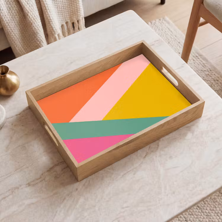 Vassoio - Triangoli - Colorati - Astratti — 2