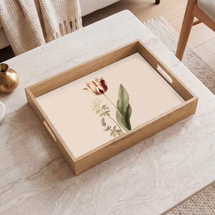 Vassoio - Tulipano - Minimalista - Beige — 2