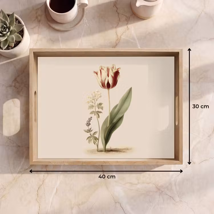 Vassoio - Tulipano - Minimalista - Beige — 7