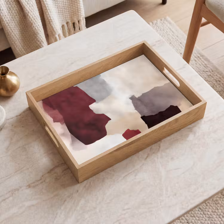 Vassoio - Astratto - Scatole di colori - Rosso — 2