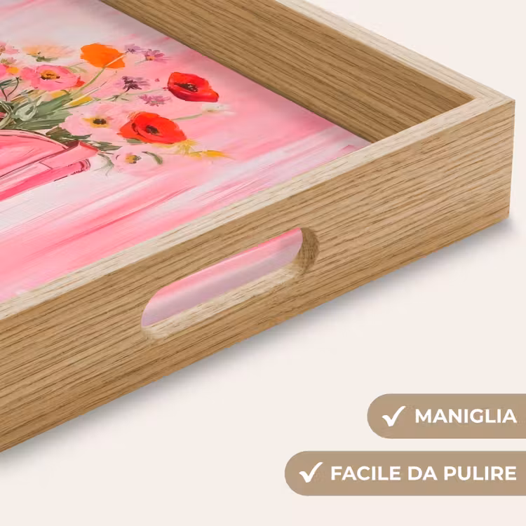 Vassoio - Rosa - Fiori - Cowboy — 8