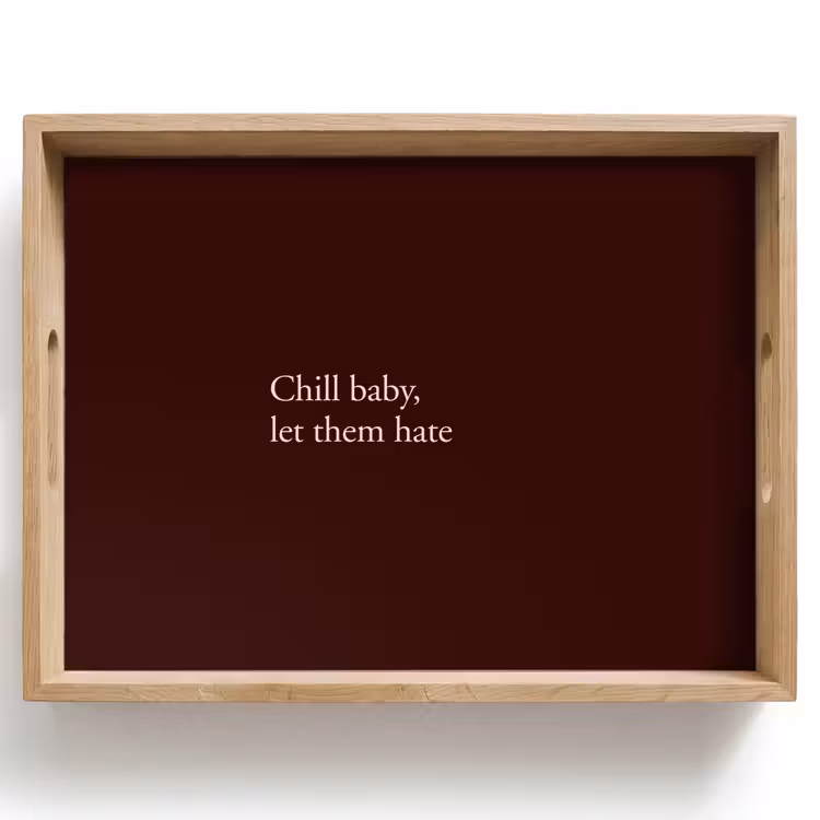 Vassoio - Testo - Rosso - Minimalista — 1