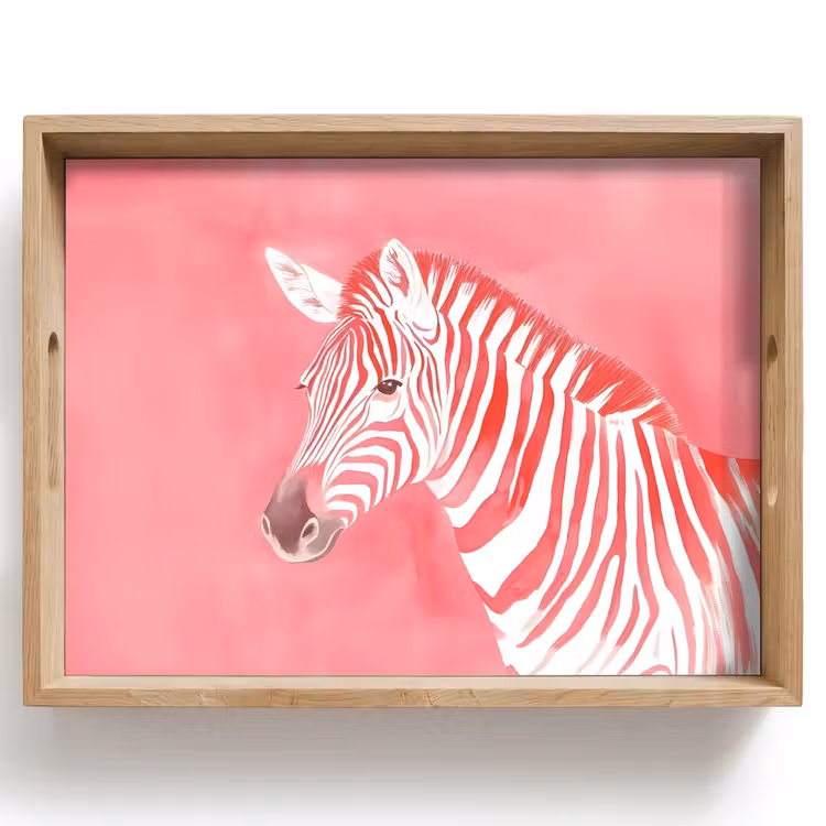 Vassoio - Zebra - Rosa - Vernice — 1