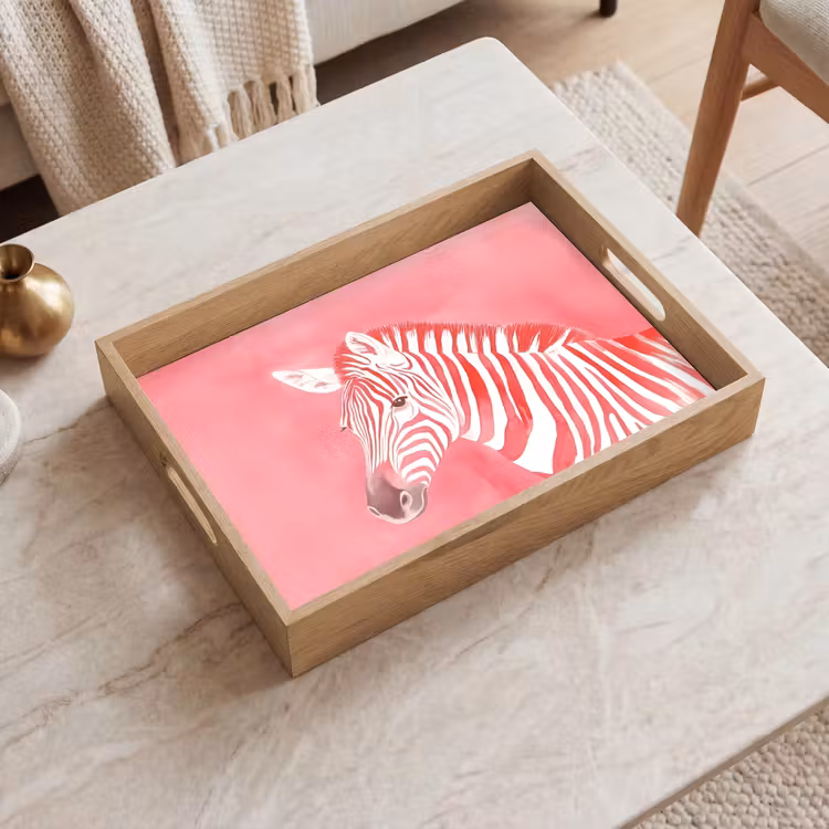Vassoio - Zebra - Rosa - Vernice — 2