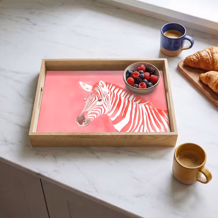 Vassoio - Zebra - Rosa - Vernice — 3