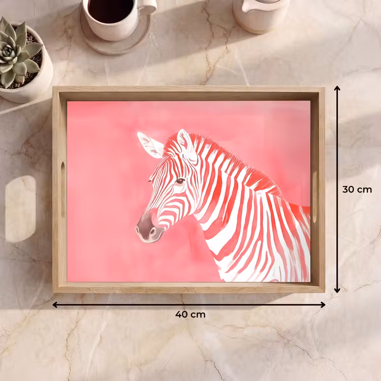 Vassoio - Zebra - Rosa - Vernice — 7