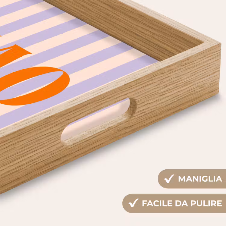Vassoio - Ciao - Citazione - Pastello - Strisce — 8