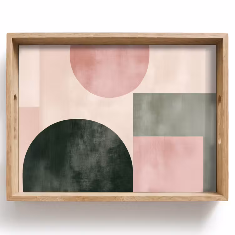 Vassoio - Forme - Astratte - Cerchio - Nero — 1